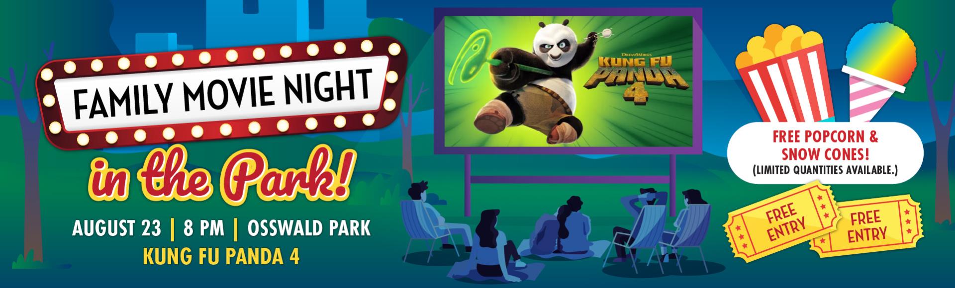 Family Movie Night in the Park. May 24, 8 PM, Shirley Small Park. Trolls Band Together. Free popcorn and snow cones. Limited quantities available. Free entry. 